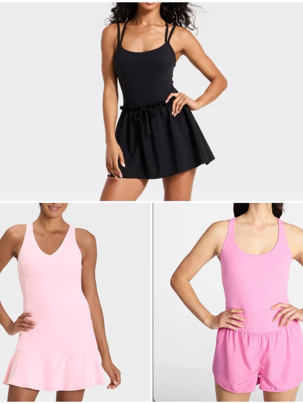 BUNDLE OF 3 Summer Active Athletic Rompers: All In Motion Joy Lab & Avía